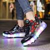 Pantofi sport cu lumină LED USB pentru copii Copii Patine cu rotile Roți Pantofi pantofi sport strălucitori