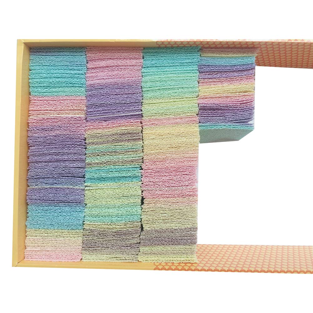 misaki Tsumami Zaiku Material Chirimen Gradient Colorful Hair 500 Pieces x Kit, Fabric, Pre-Cut, Colors, Rainbow, Ornaments, DIY, Crafts, (2cm 2cm)