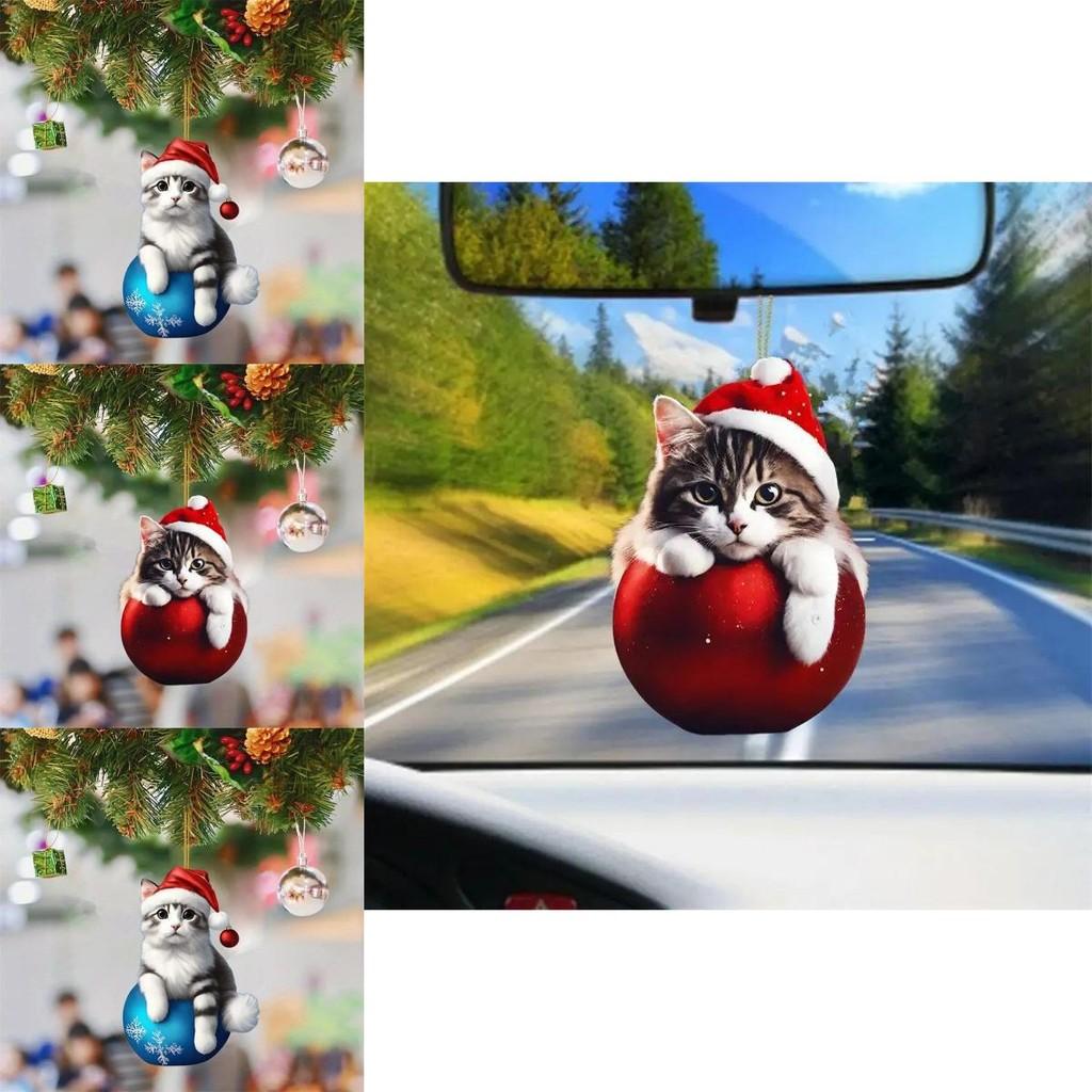 Cute Cartoon Cat Acrylic Car Decoration Charming Vehicle Accessory For Stylish Drivers