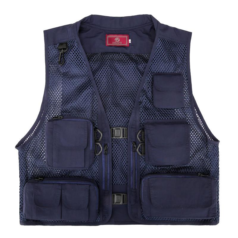 Men's Breathable Multi-Pocket Outdoor Vest for Fishing, Photography, and Workwear