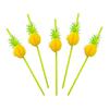 15Pcs/lots Lightweight Attractive Pineapple Straws Flexible Heating Resistance Practical Suction Tubes for Baby Decor Milk Tea
