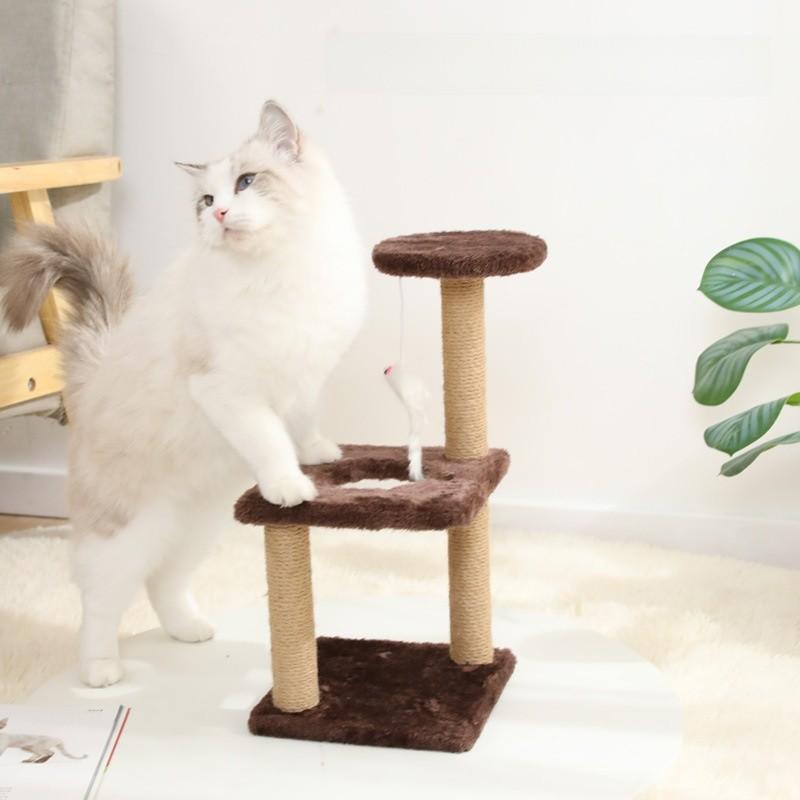 Pet Cat Scratcher Tower With Pvc Construction For Climbing And Exercise
