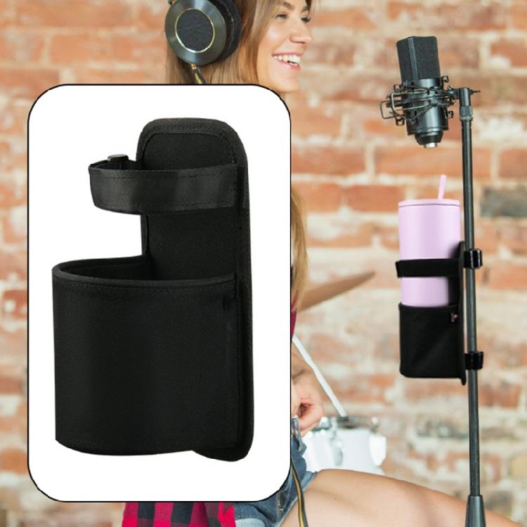 Nonslip Microphone Stand Beverage Holder Bracket Support Easy To Install For Singers & Drummers Convenient Drink Access