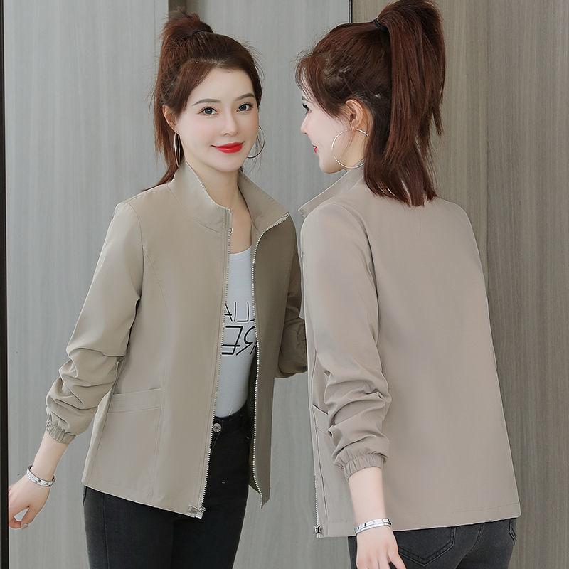 

Женская короткая ветровка на весну и осень, верхняя одежда, свободные повседневные универсальные куртки для февраля и августа, маленькие ароматные куртки 2XL хаки