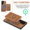 In 1 Detachable Magnetic Card Solt Wallet Leather Case For Samsung Galaxy S25 Ultra S24 Plus S23 A36 A16 A55 A35 A15 Ring Holder