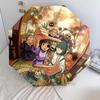 Spirited Away Foldable Umbrella Fashionable Auto-Open 8 Iron Ribs Plastic Handle Sunshade-kwq282