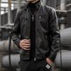 Nová PU kožená bunda Pánské korejské ležérní Pánské stojací límec úzkého střihu Motocyklová kožená bunda PU bunda pro mladé muže