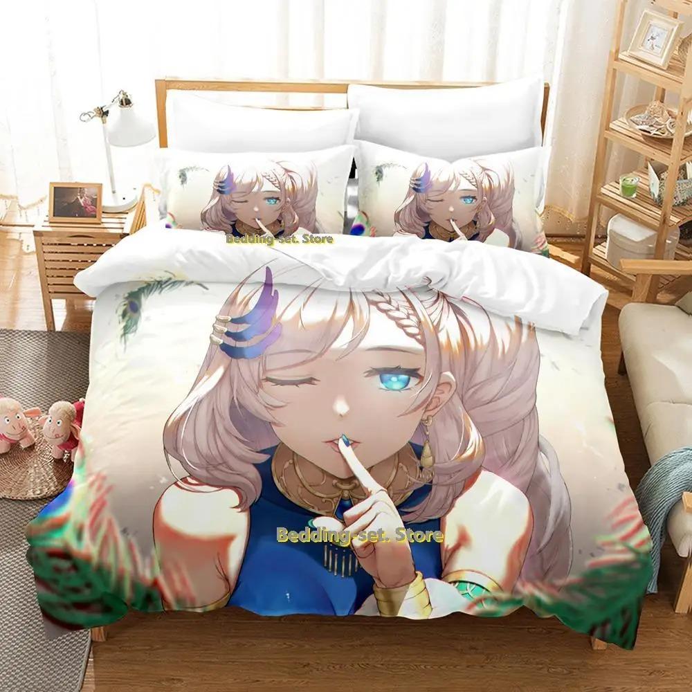 Comfortable Anime Print Bedding Set With Duvet Cover And Pillowcases Single Twin Full Queen King Sizes For Adults And Kids