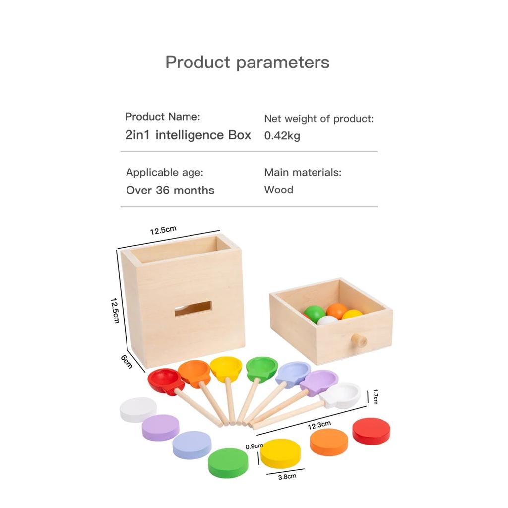 Baby Wooden Montessori Sensory Toys Permanence Objects Target Coin Box Color Ball Sorting Games Fine Motor Skill Education Toys