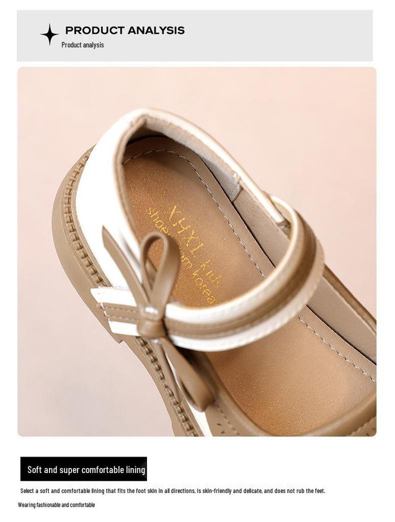 Girls' Soft Sole Leather Princess Shoes for Toddlers (Ages 3-12) - Spring & Autumn