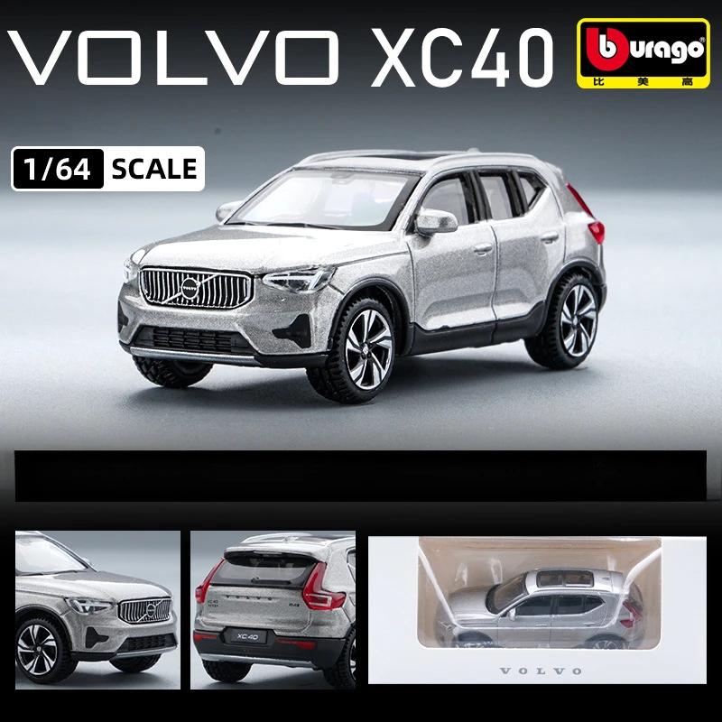 Simulation 1/64 Volvo XC60 XC40 Legierungsauto-Modell Diecast Metallspielzeugfahrzeug Sammlung Miniaturauto Heimdekoration Junge Auto Spielzeug