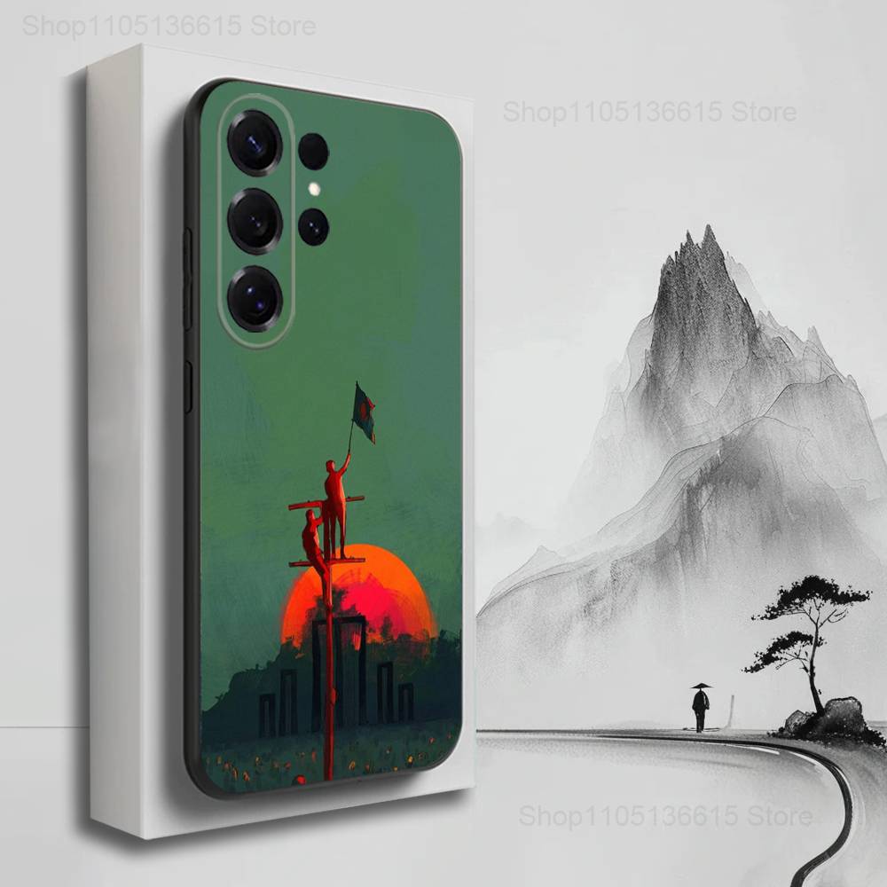 Flag Bangladesh Art Case For Samsung S22,S25,S24,S23,Ultra,FE,S20,S10,Plus,S21,S9,Lite,Soft Silicone Black SamsungS21FE