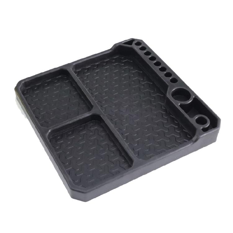 Nonslip Plastic Parts Tray for Accuracy Tasks Electronics Tray Feature Integrated Magnetic Plate and Dividers