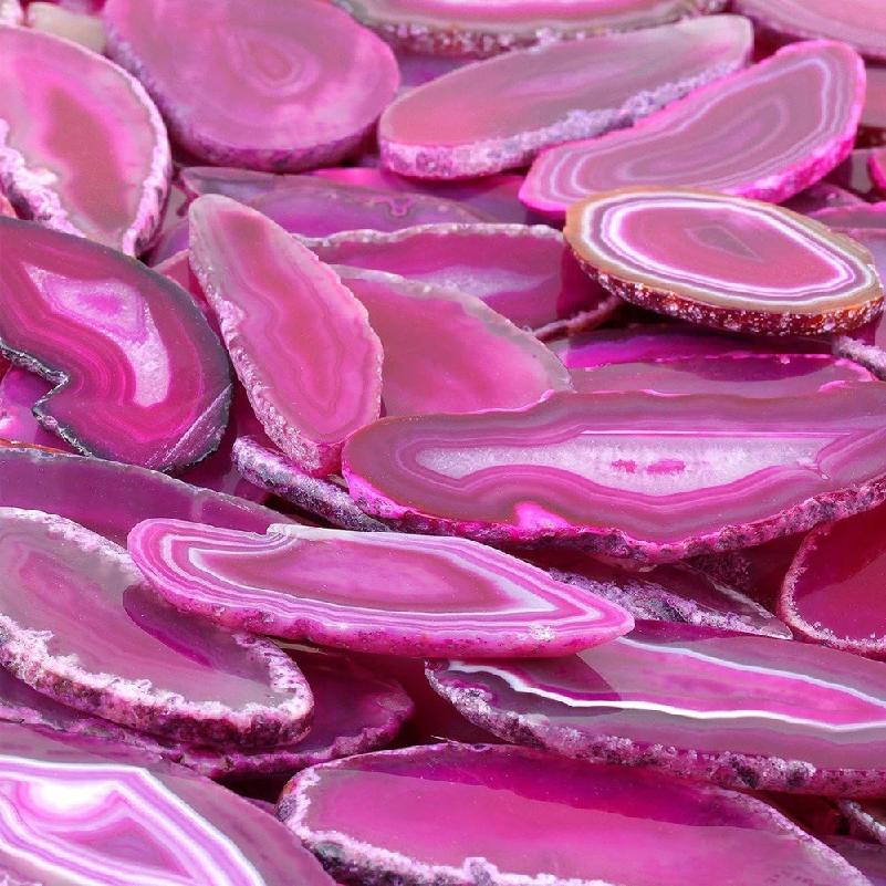5/10/20 Random Natural Agate Slices, Colorful Agate Crystal Stones, Used for Home Decoration, Party Gifts, Healing Crystals