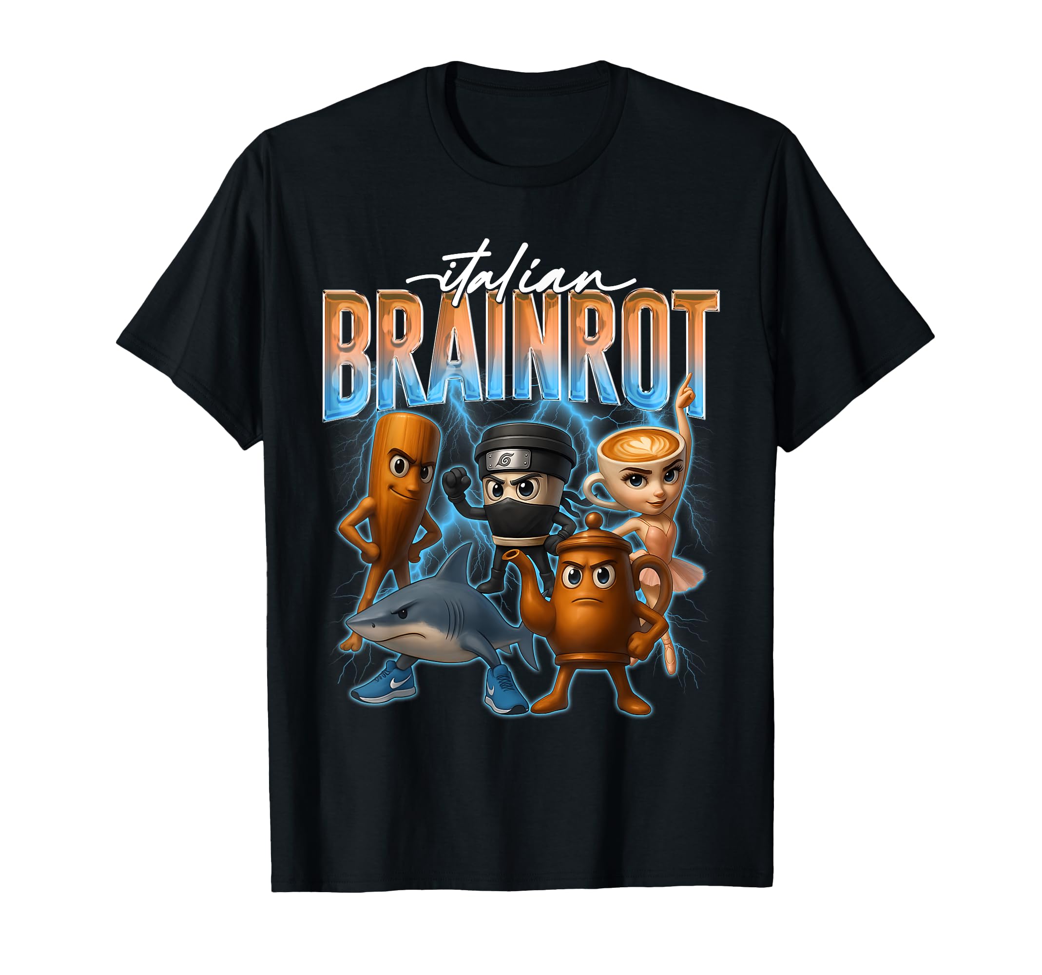 

Italian Brainrot Team Top Favorite Character AI Generation T-Shirt