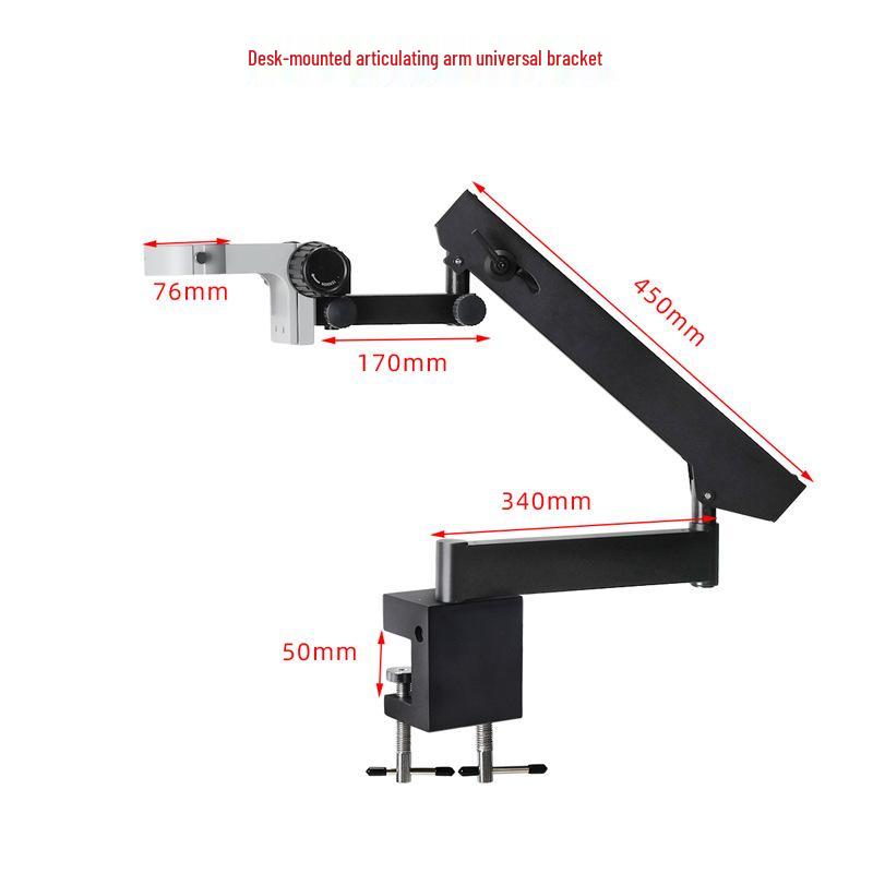 Universal Telescopic Articulated Arm Microscope Stand for Binocular and Trinocular Stereo Microscopes - Folding, Lifting, Repair & Inspection.