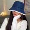 Y2K Lace Fisherman Hat Sunscreen Panama Hat Retro Denim Bucket Hat  Climbing