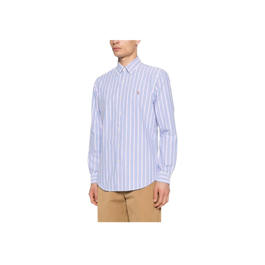 Polo Ralph Lauren Striped Slim Fit Long Sleeve Shirt Men shirts Light-Blue 710928918-002