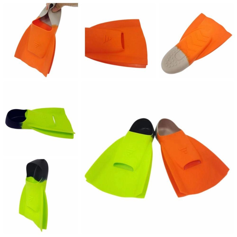 1 Pair Non-slip Swimming Training Fins Silicone Frog Shoes Professional Swim Fins  Teens