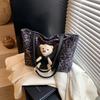 2025 Autumn and Winter Casual New Retro Fashion Commuter Single Shoulder Tote Armpit Bag Women Large Capacity Leopard Print