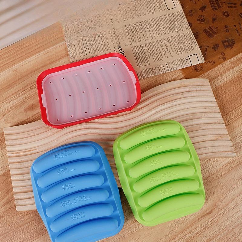 Silicone Sausage Mold Easy Release Household Hot Dog Ham Sausage Baking Tool Baby Food Supplement Maker