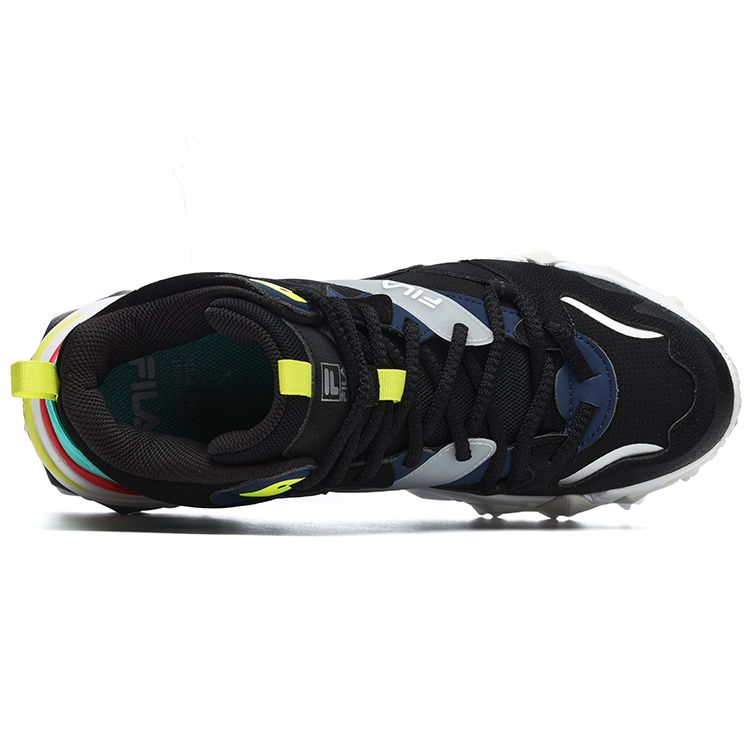 Fila X Magic Stick Collaboration Fashion Retro Mid-Top Dad Shoes Men Sneaker Black F12M242123FBK
