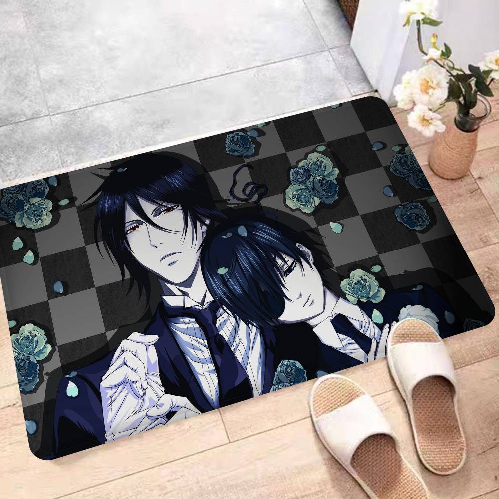 Anime Black Butler Kitchen Mat Kids Room Bedroom Decoration Balcony Anti-Slip Doormat Living Room Alfombra