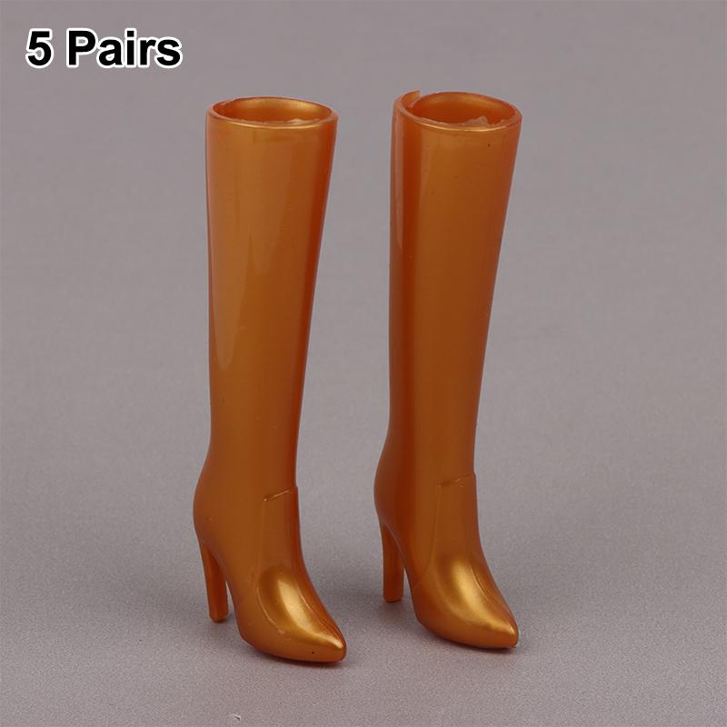 Pointed High Heels for Dolls 5 Pairs Toy Boots Princess Dress Up and Playhouse Fun