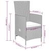 VidaXL Ensemble de salle à manger de jardin avec coussins 7 pcs Beige