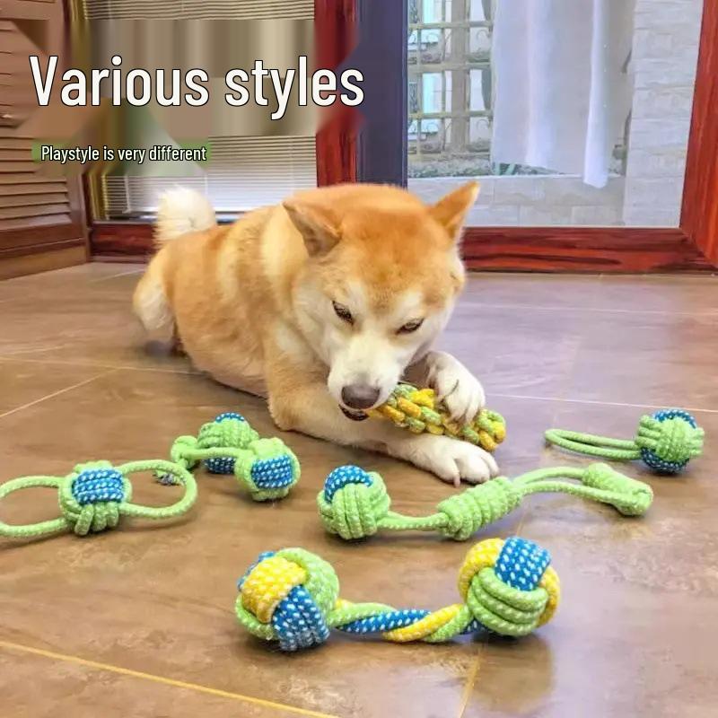 Pet Rope Knot Toy: Durable Bite-Resistant Toy for Small & Medium Dogs