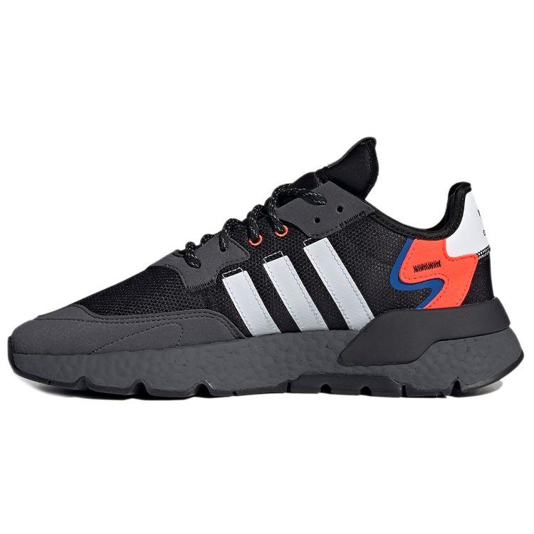 Adidas Originals Nite Jogger Fabric Sports Breathable Low-Top Lifestyle Shoes Unisex Sneakers Gray White Red FX6834