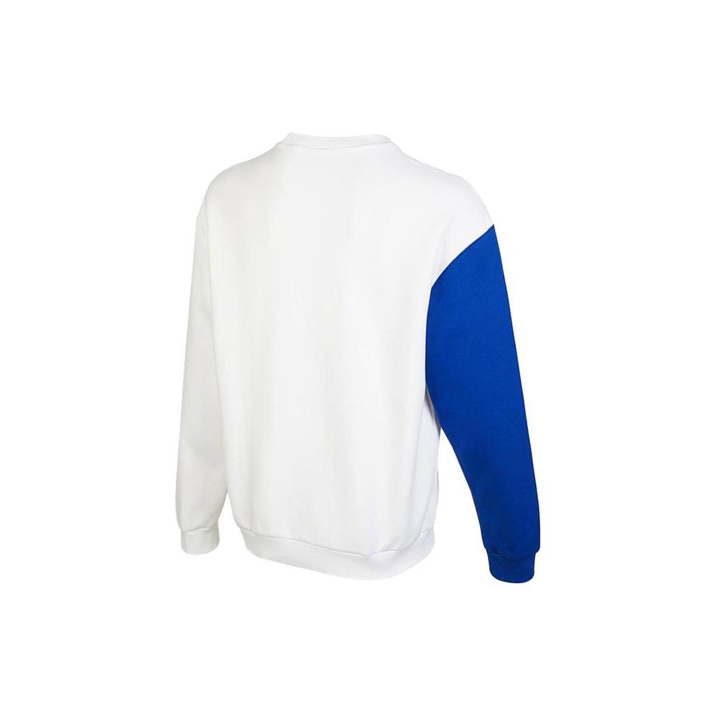 Puma Color Block Logo Embroidered Crew Neck Sweatshirt Men Sweatshirt White 539726-02