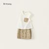 Cartoon Kids Summer Vest And Shorts Set With Cotton Fabric For Ages 3 To 8