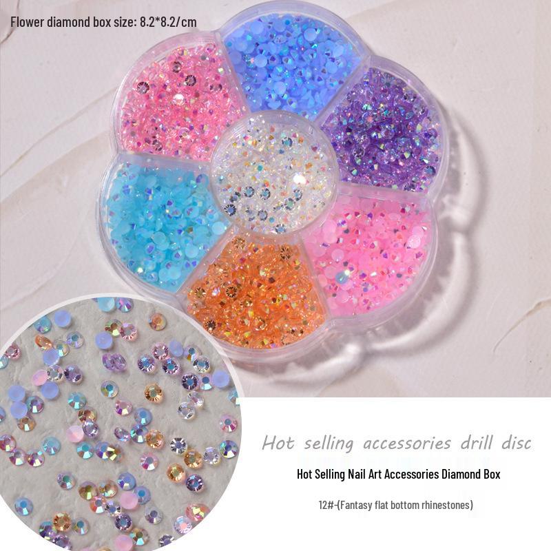 Nail Jewelry Set: Bow, Aurora Bear, Butterfly, Rhinestone, Pearl, and Diamond Mix