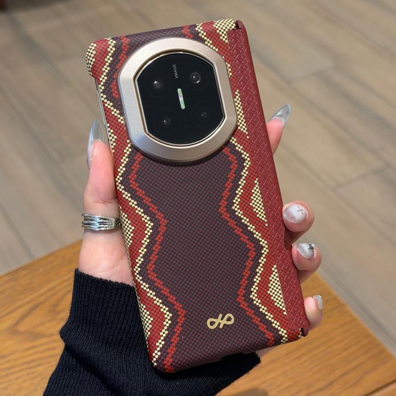 

For Huawei Mate X7 X6 X5 X3 Case Dual Hinge Protection Anti-slip Hard PC carbon Fiber Slim Protective Back Cover Phone Shell Huawei Mate X3