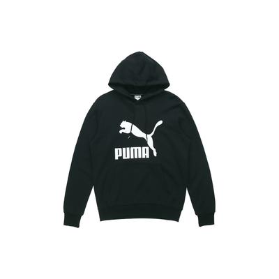 Klassischer bedruckter Kapuzenpullover mit Kordelzug Langarm Herren Tops Schwarz 599300-01