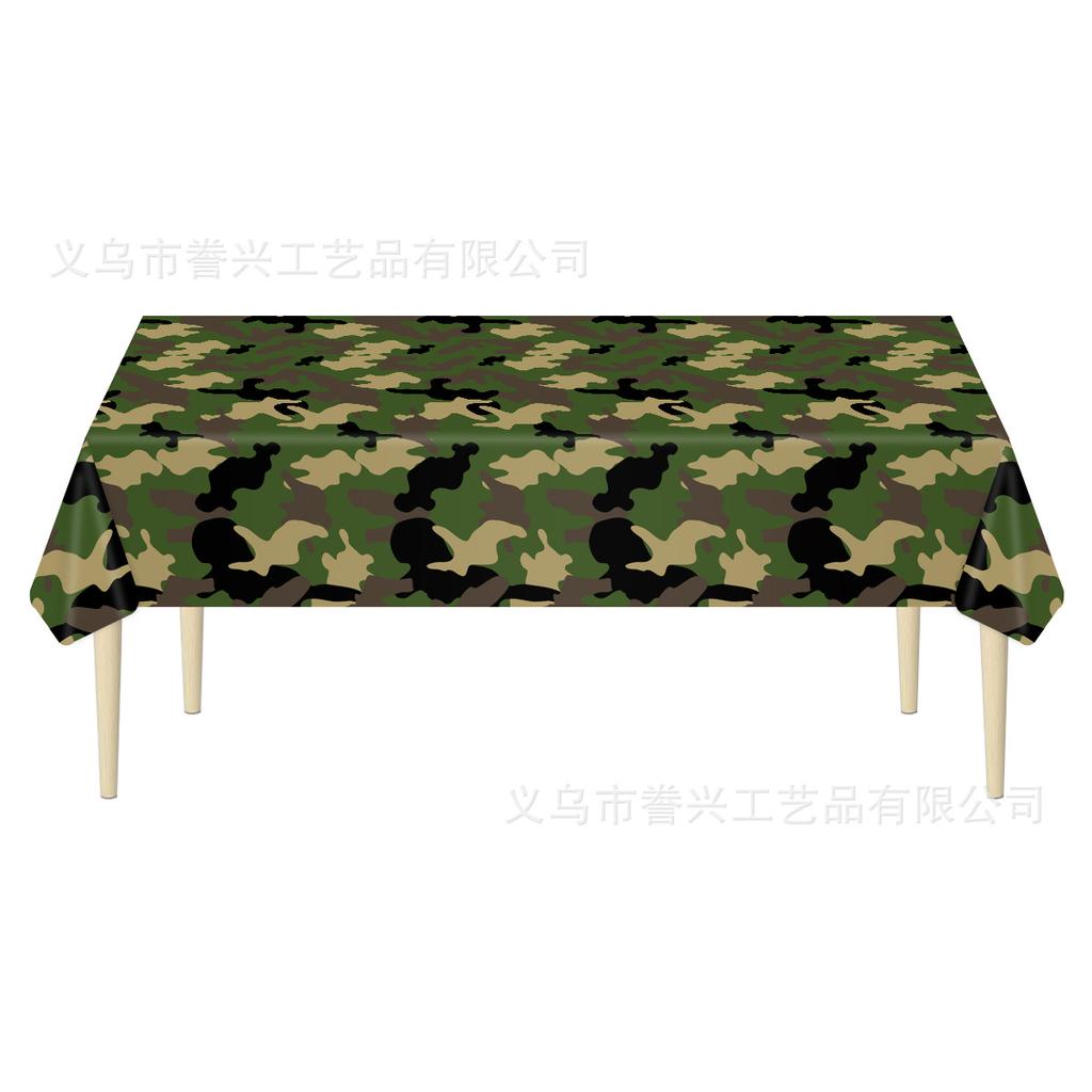 Spot Pe Holiday Party Tablecloth Guitar Building Block Valentine'S Day Disposable Tablecloth Decoration Waterproof And Oil-Proof