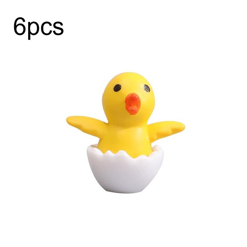 

6/12pcs Miniature Resin Chick Figurines, Versatile Indoor & Outdoor Handcrafted Garden Animal Decor, for Various Room Types