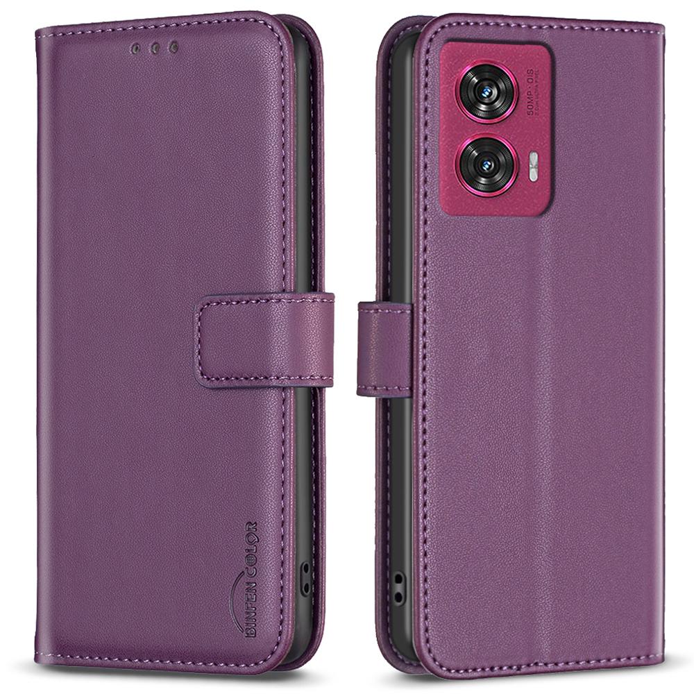 BINFEN COLOR BF17 For Motorola Edge 50 Fusion 5G Case Wallet Card Slots Leather Phone Cover