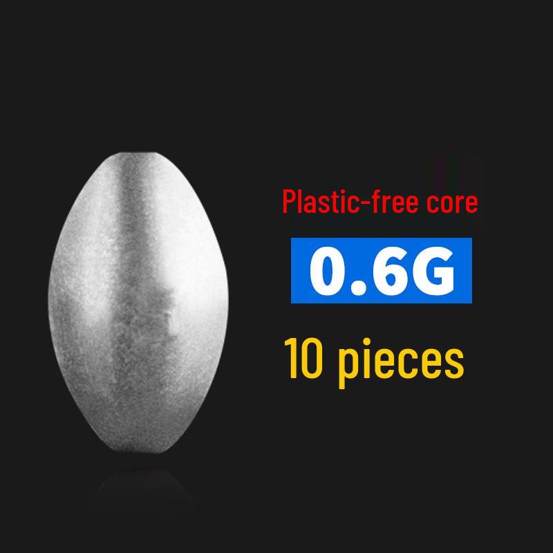 Olive-Shaped Through-Hole Sinker with Fishing Hook for Carp & Bighead