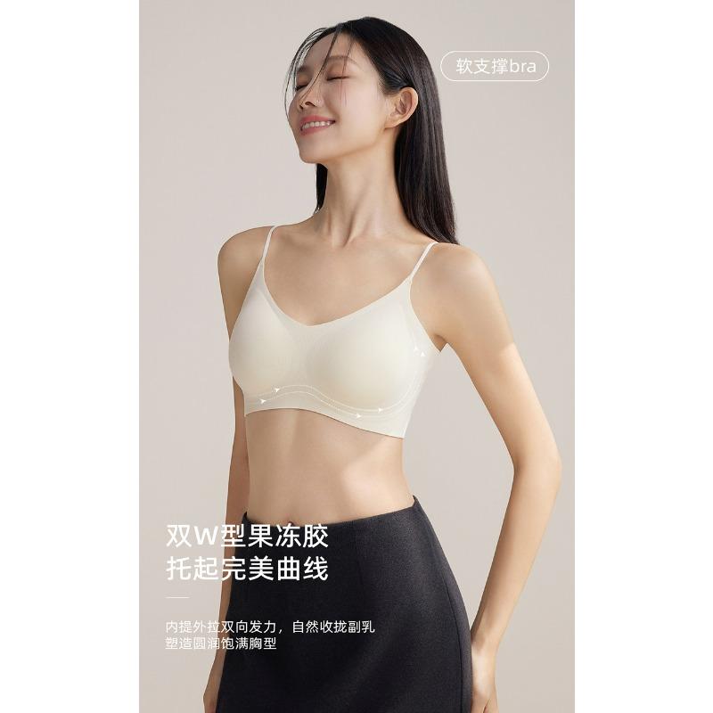 Women S Seamless Wireless Push Up Bra With Thin Straps For Small Chest