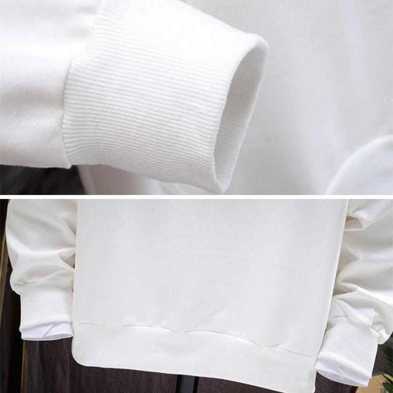 Tonårsstudent Tröjdräkt Huvtröja och Lediga Byxor Skoltrend Sportdräkt för Vår & Höst