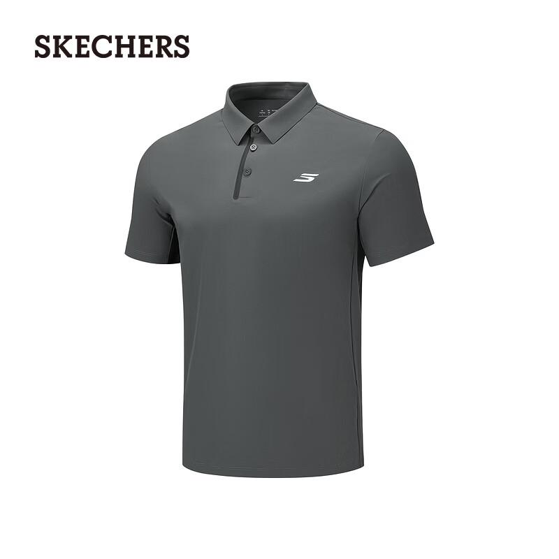 

Skechers Men s Knitted Short Sleeve Polo Shirt L 100