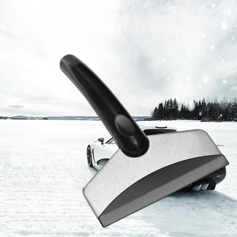 1Pcs Snow Removal Shovel Car Ice Scraper Windshield Glass Defrost Removal Automotive Winter Stainless Steel Car Accessories