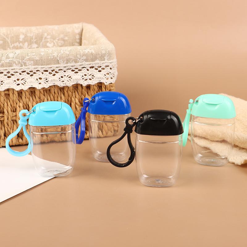30 ml Tragbare Nachfüllbare Flaschen mit Haken Handdesinfektionsmittel Alkohol Kosmetikbehälter Outdoor Mini Seifenspender Behälter