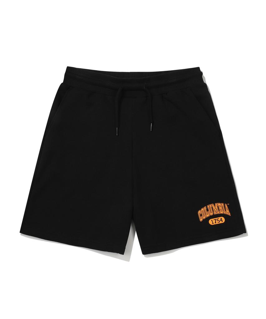 COLUMBIA UNIVERSITY 1754 Arch Logo Sweat Shorts Pants Black