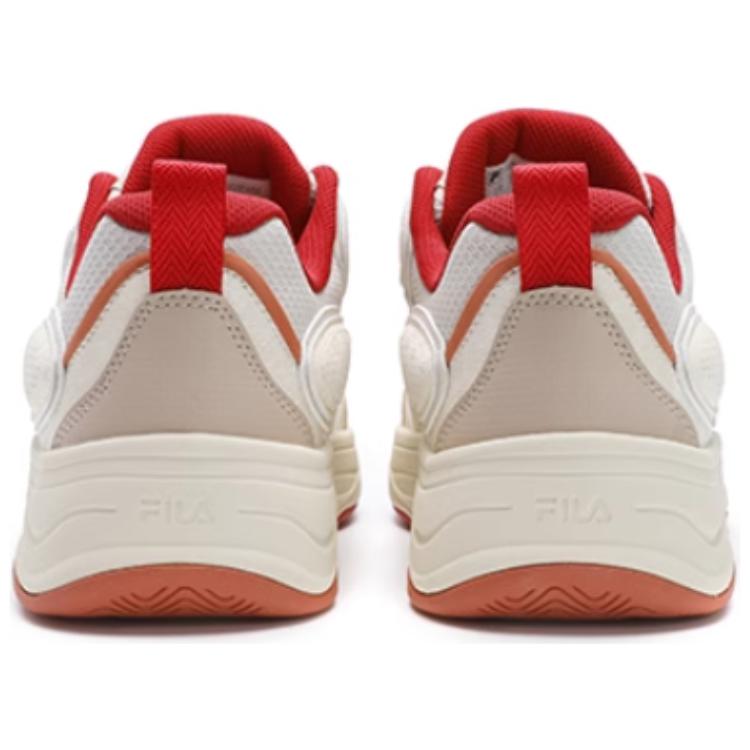 FILA Vibe Fashion Slip-Resistant Durable Low-Top Skate Shoes Men sneaker White Brown F12M512203FWM