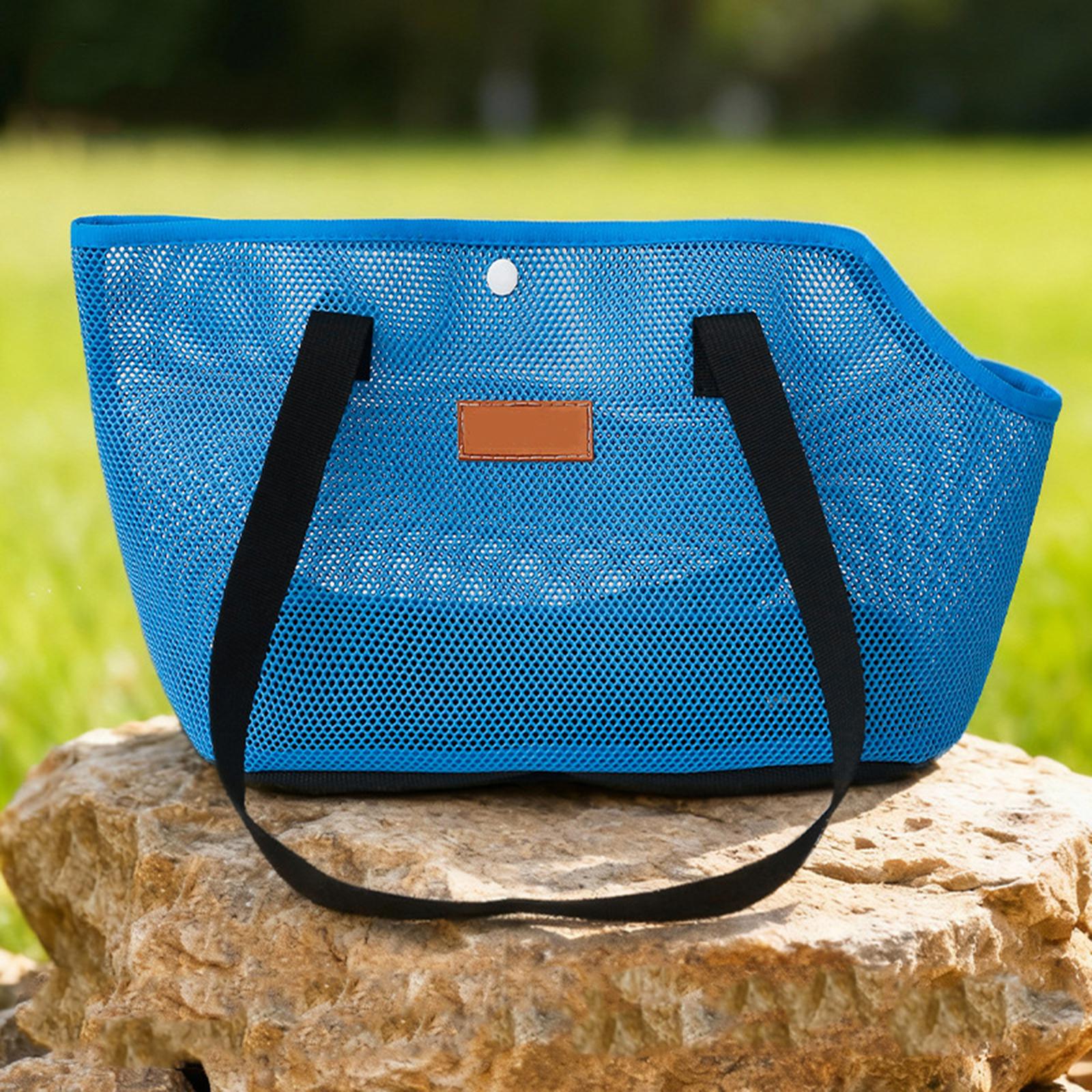 

Going Out Fold Crossbody Bag Handbag Wire Mesh Portable Breathable Resistant To Scratches Single Shoulder Design Pet Cats Bag One Size синій