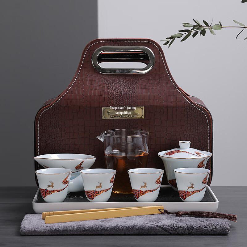 Qingbai Porcelain Travel Gaiwan Tea Set