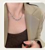 Korean Style S925 Sterling Silver Pig Nose Diamond Necklace for Women - Light Luxury, Versatile High-End Clavicle Chain Jewelry